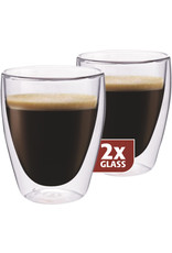 Thermo glas, set van 2, Coffee 235 ml