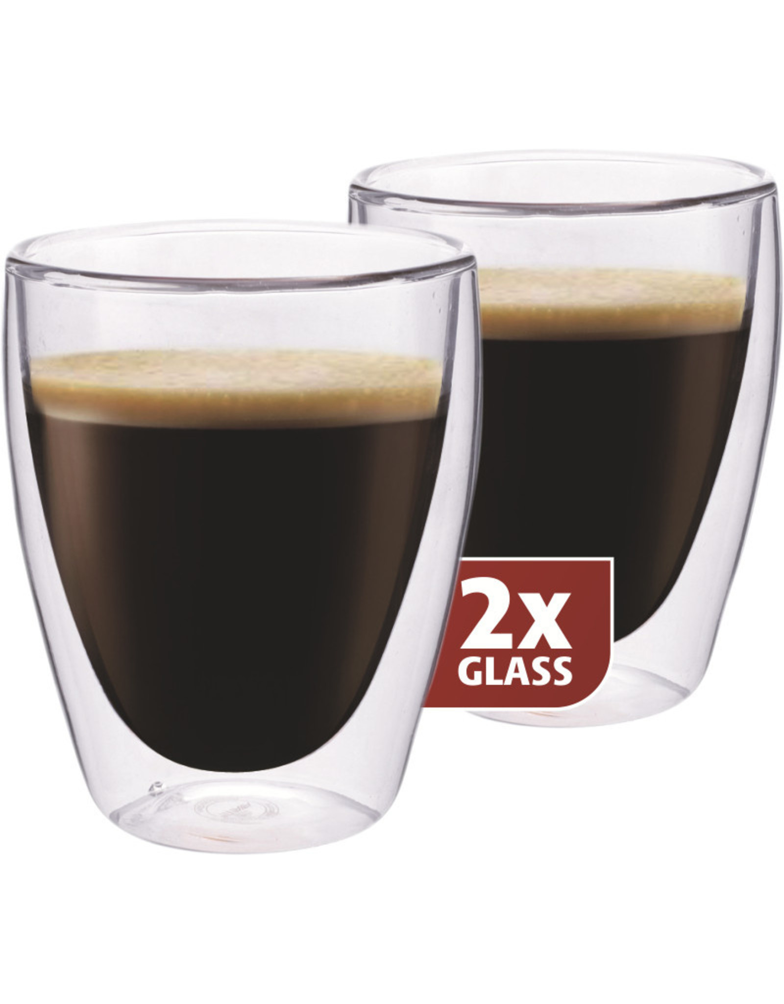 Thermo glas, set van 2, Coffee 235 ml