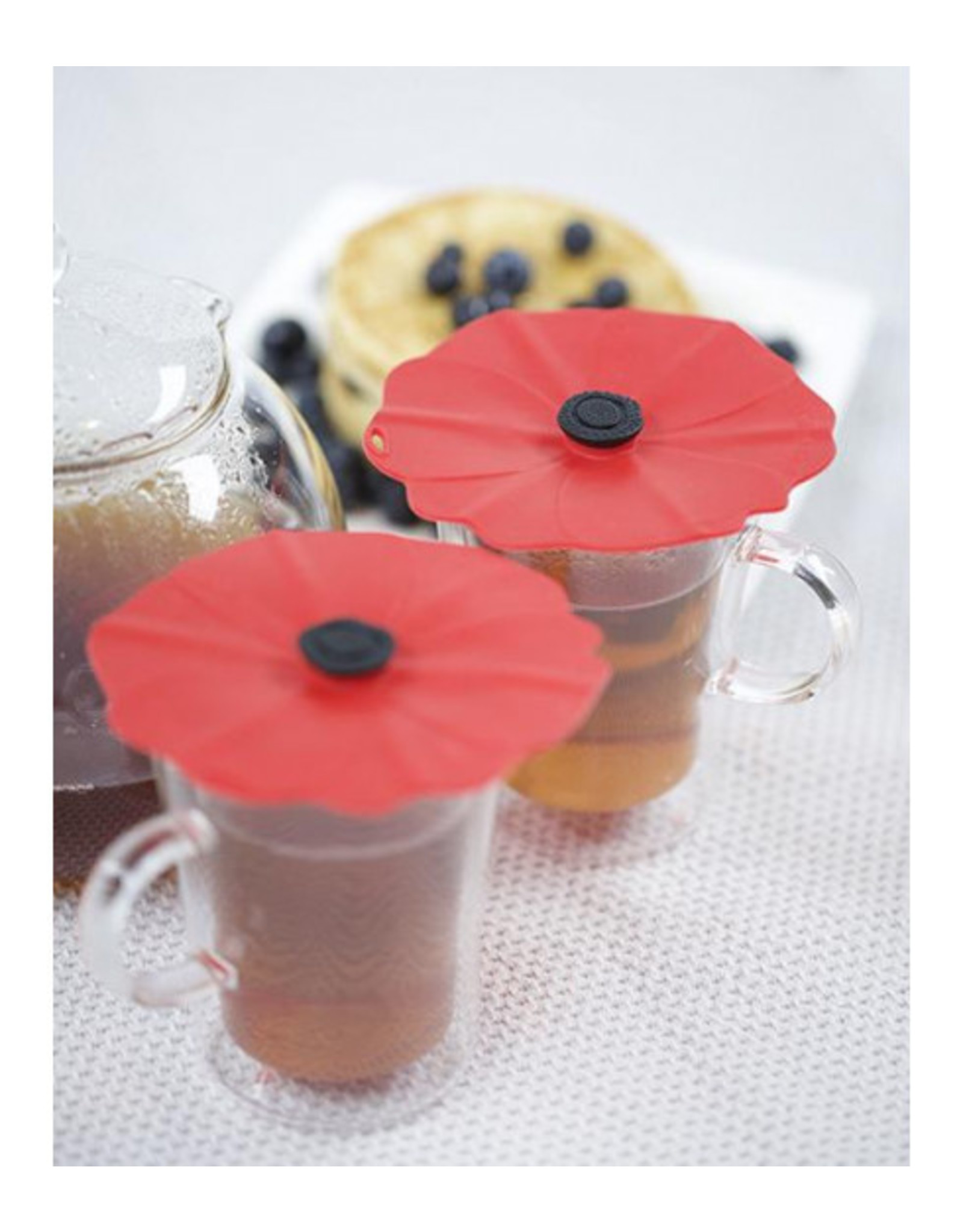Charles Viancin Poppy Drink Covers (Rood) - Set / 2