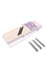 Benriner Mandoline Catch 64mm ivoor, 3bladen (met opvangbak)