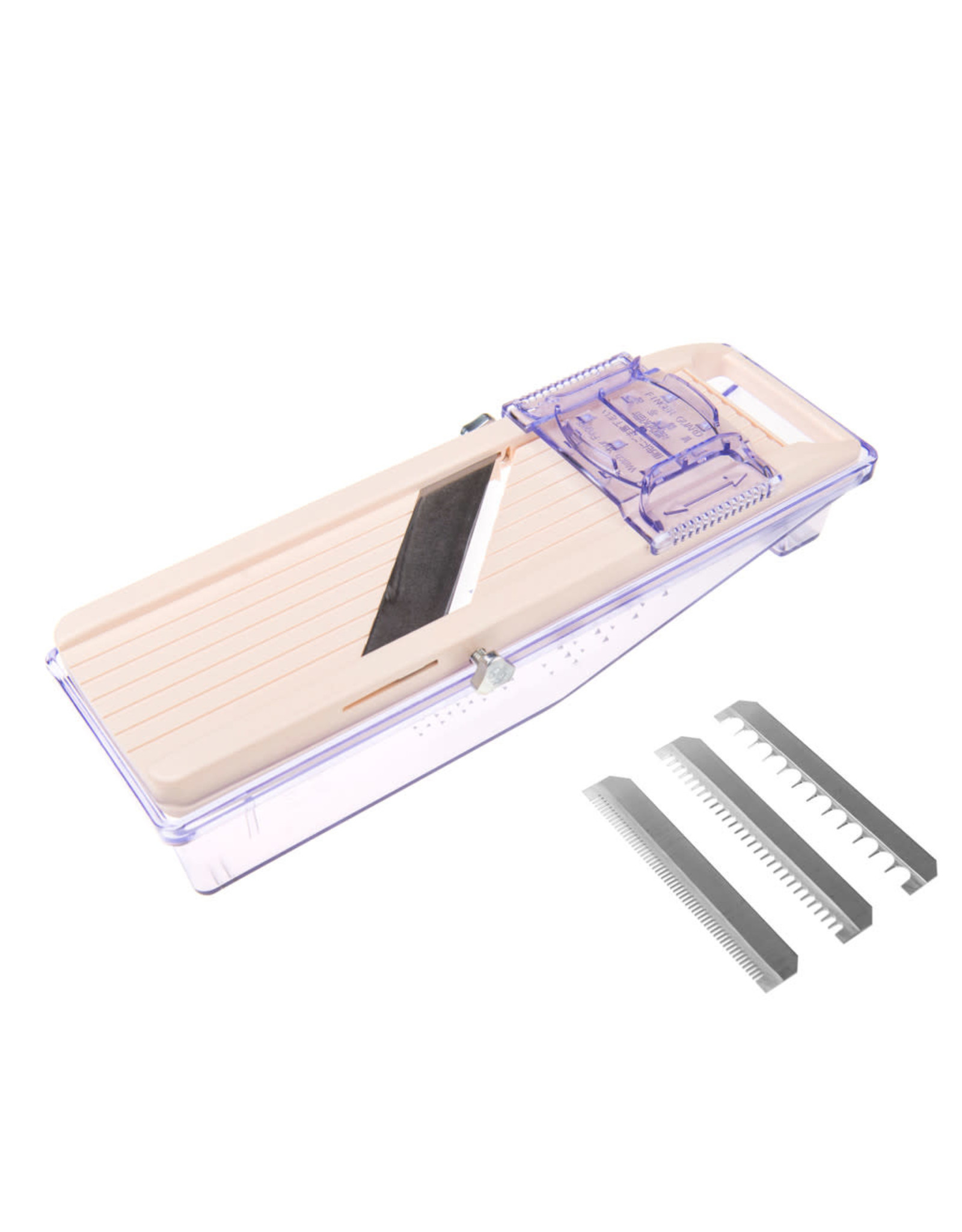 Benriner Mandoline Catch 64mm ivoor, 3bladen (met opvangbak)