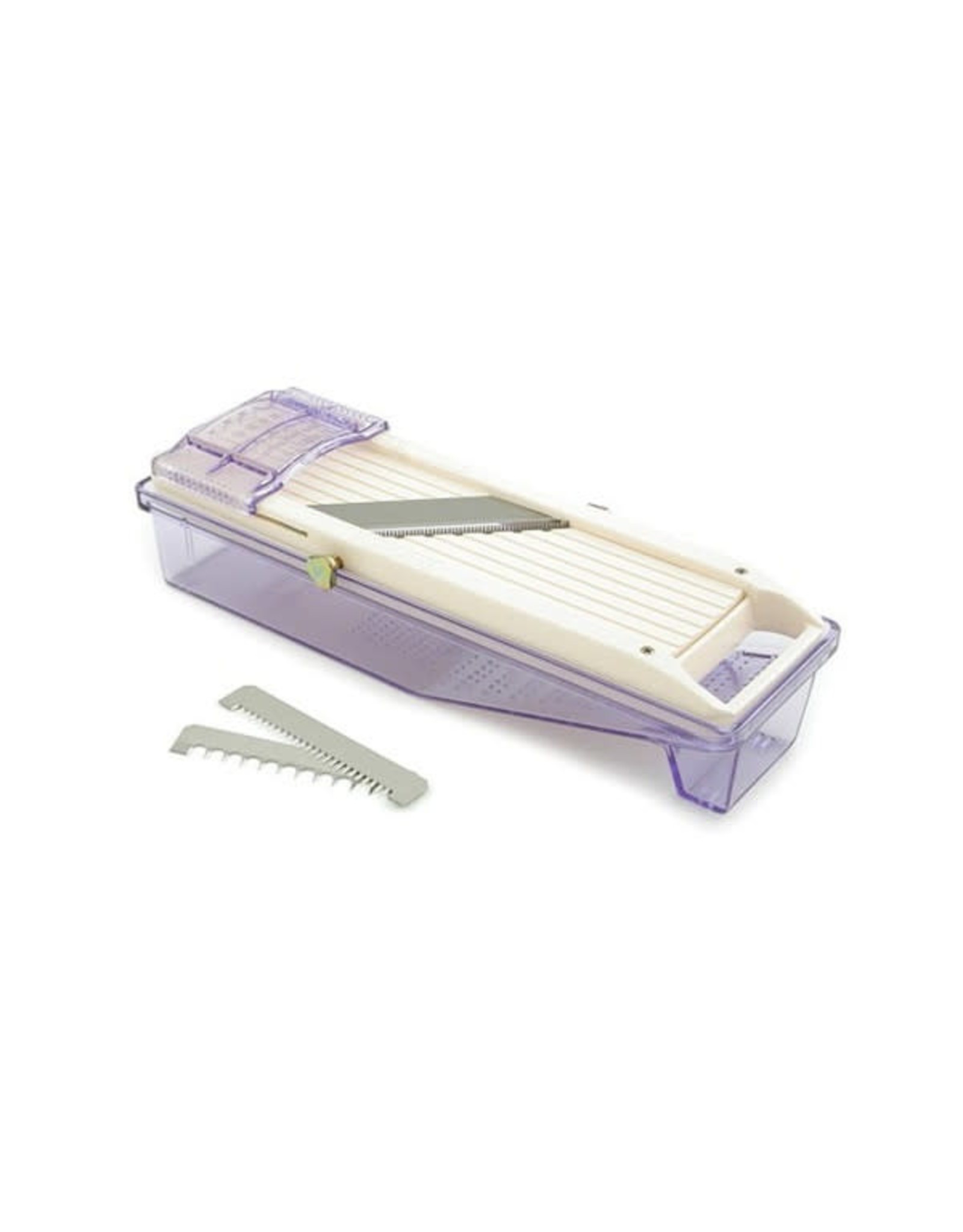 Benriner Mandoline Catch 64mm ivoor, 3bladen (met opvangbak)