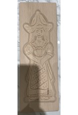 Speculaasplank pop Volendamse vrouw 33X11 CM