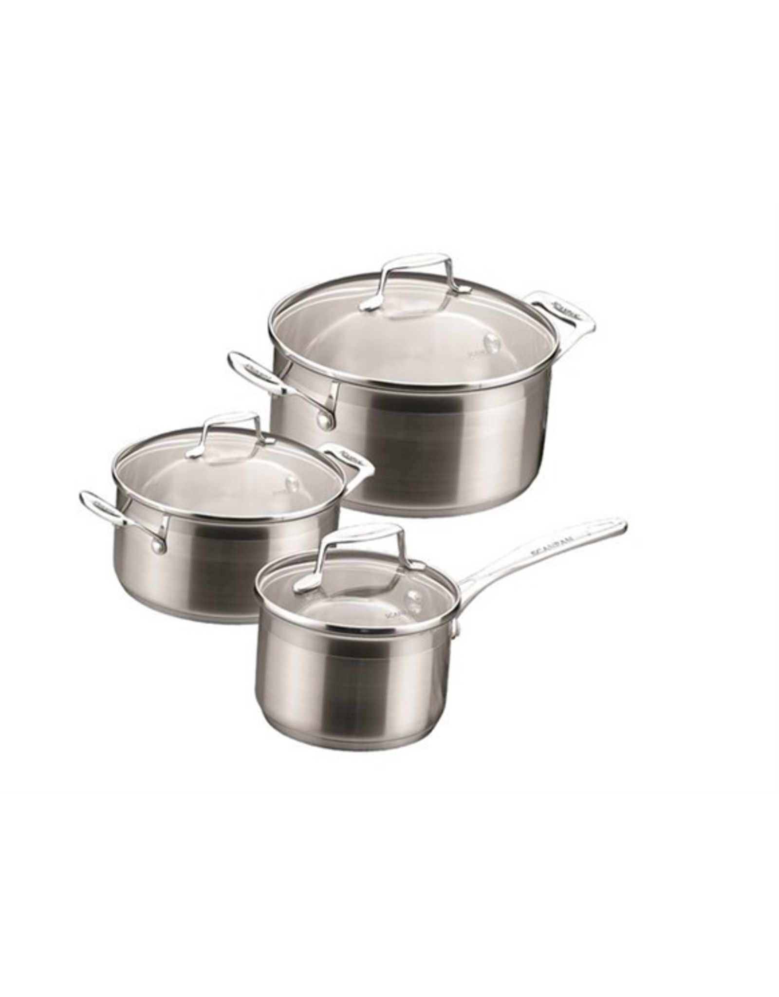 Scanpan Impact set van 3 pannen (kookpan 18 cm 20 cm + steelpan)