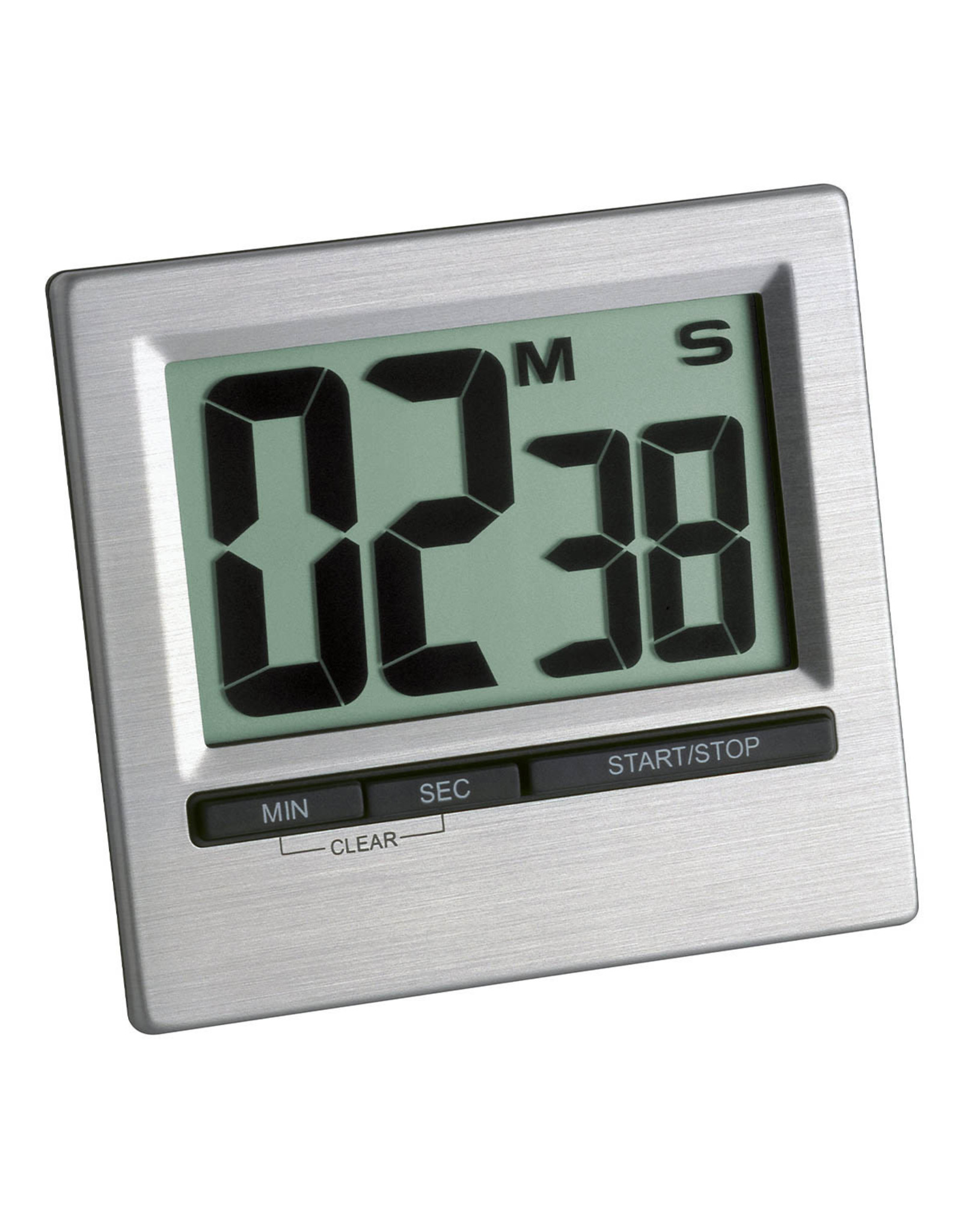 Digitale timer en stopwatch met aluminium front