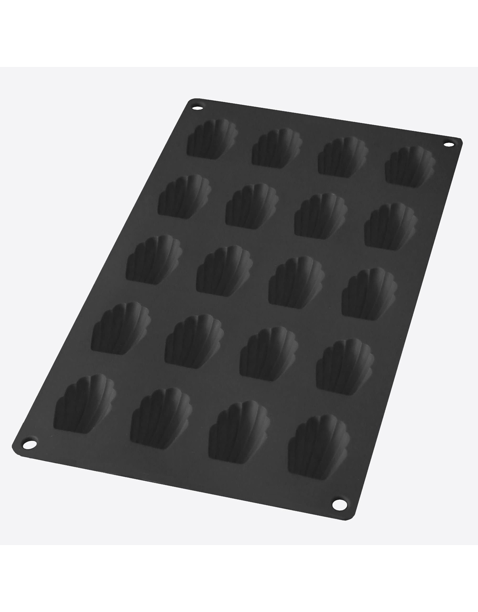 Lékué BAKVORM UIT SILICONE VOOR 20 MADELEINES ZWART 4.2X2.9X1.1CM