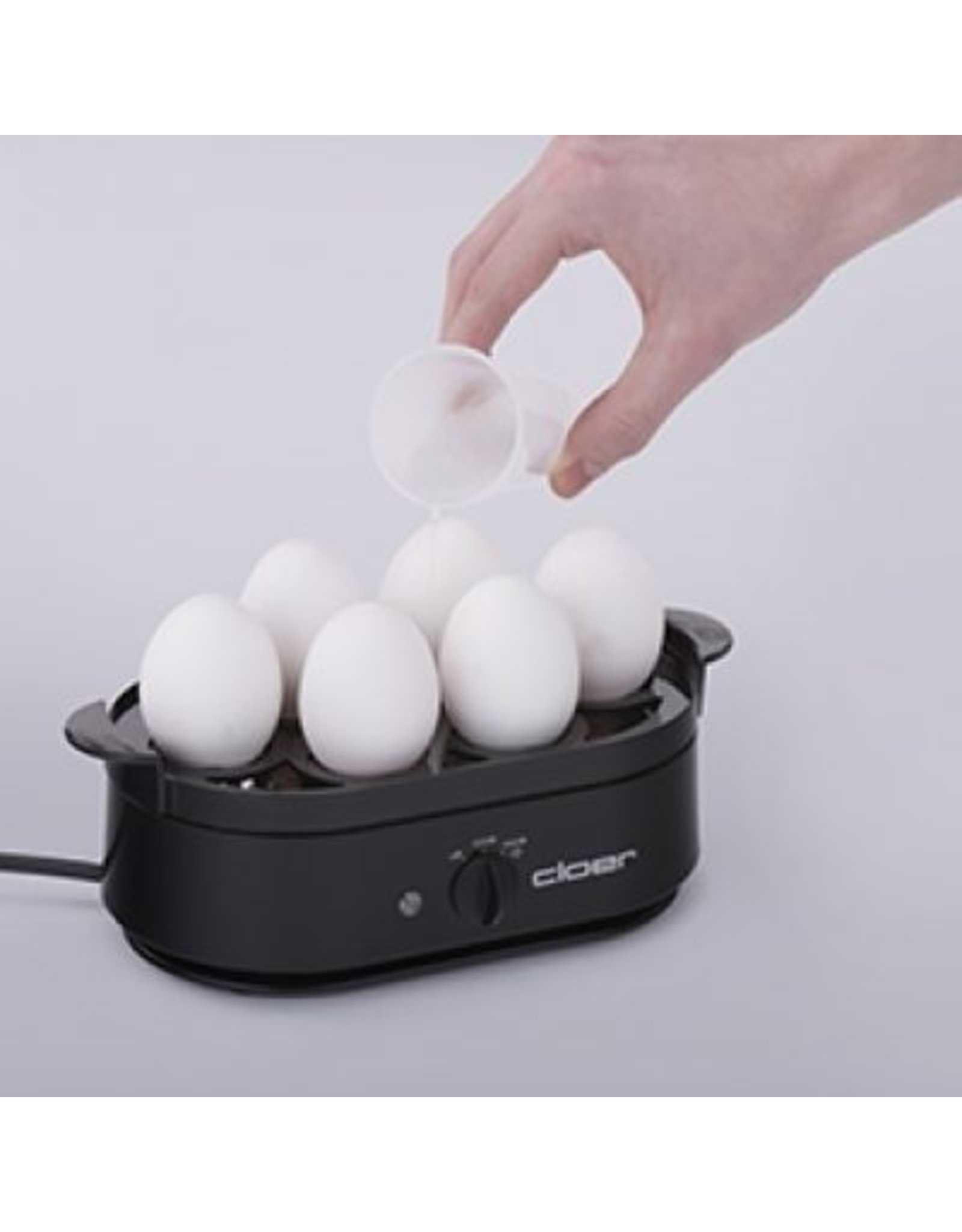 glans moersleutel Opa Eierkoker 1-6 eieren zwart rvs verwarmingsplaat - Het Kookeiland