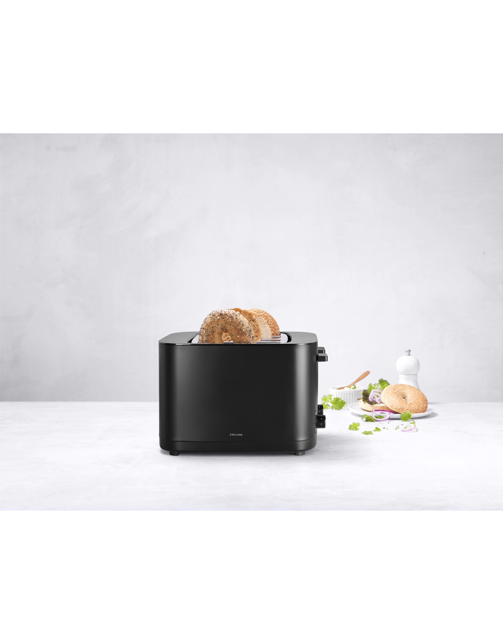 Zwilling ENFINIGY® Toaster 2/2 black  met broodjeswarmer 2/2