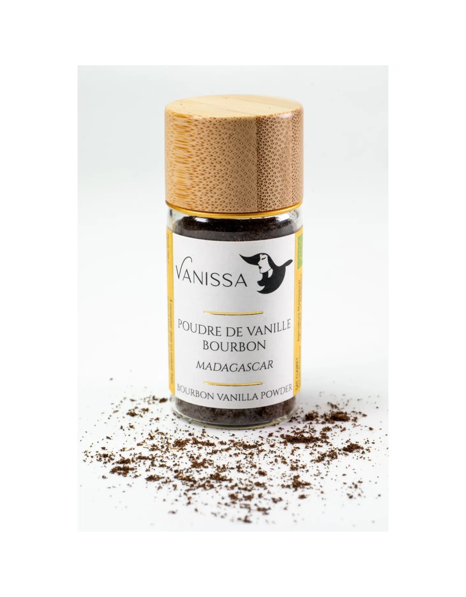 Vanissa Biologische Bourbon Vanillepoeder 10 gram 100% gemalen bonen -Madagascar