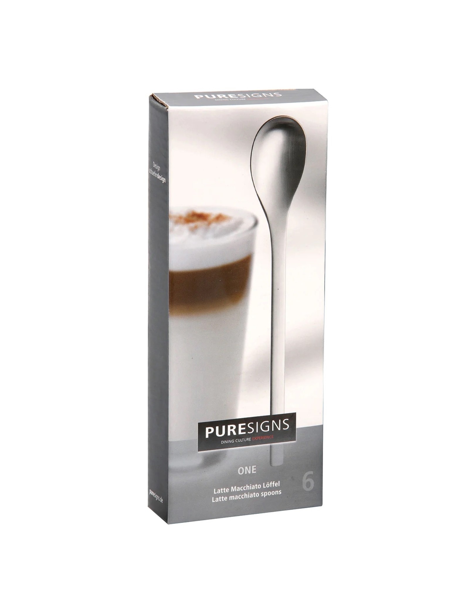 PURESIGNS Latte Macchiatolepel  ONE Mat | set 6 st.