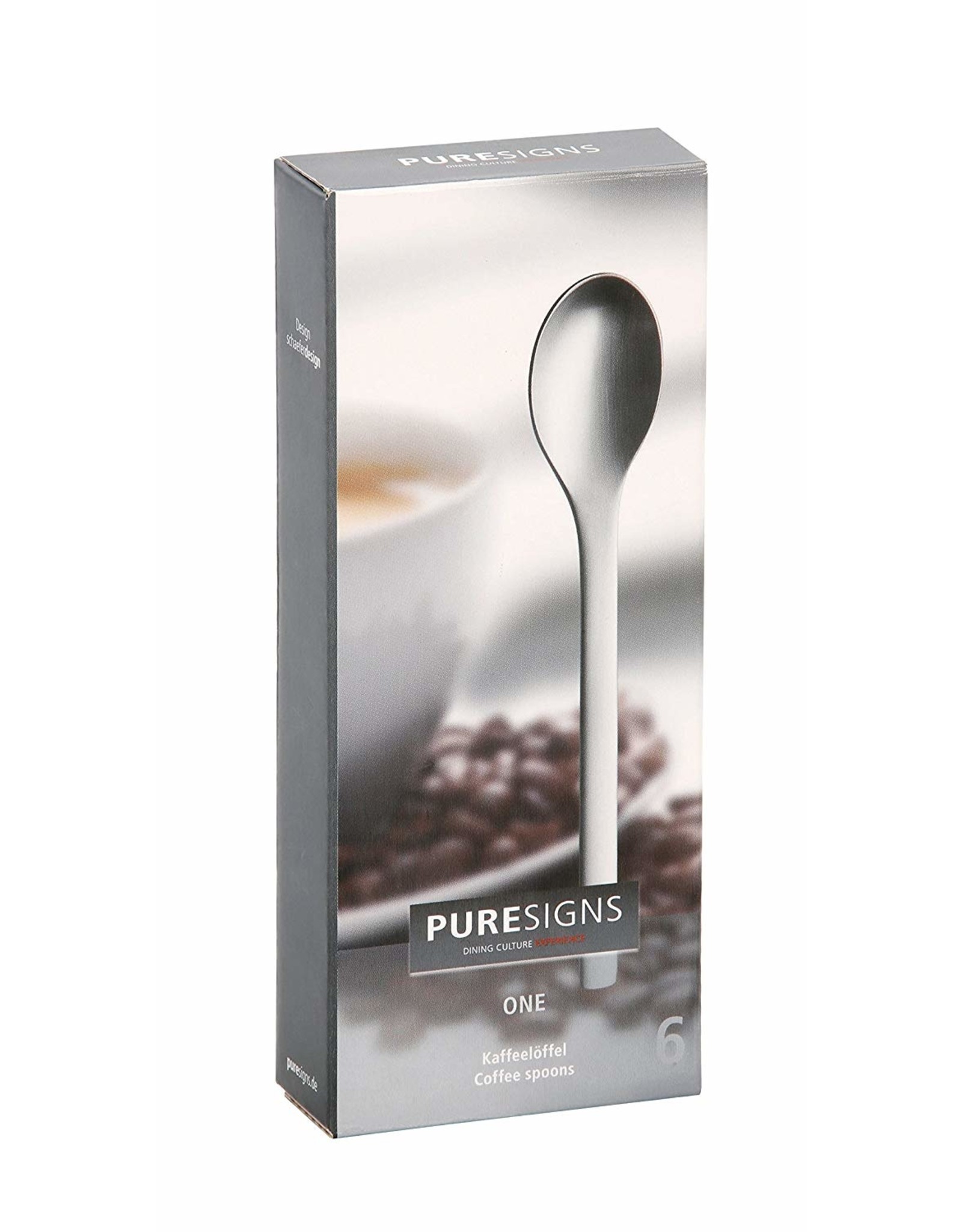 PURESIGNS Koffielepel ONE Glans | set 6 st.