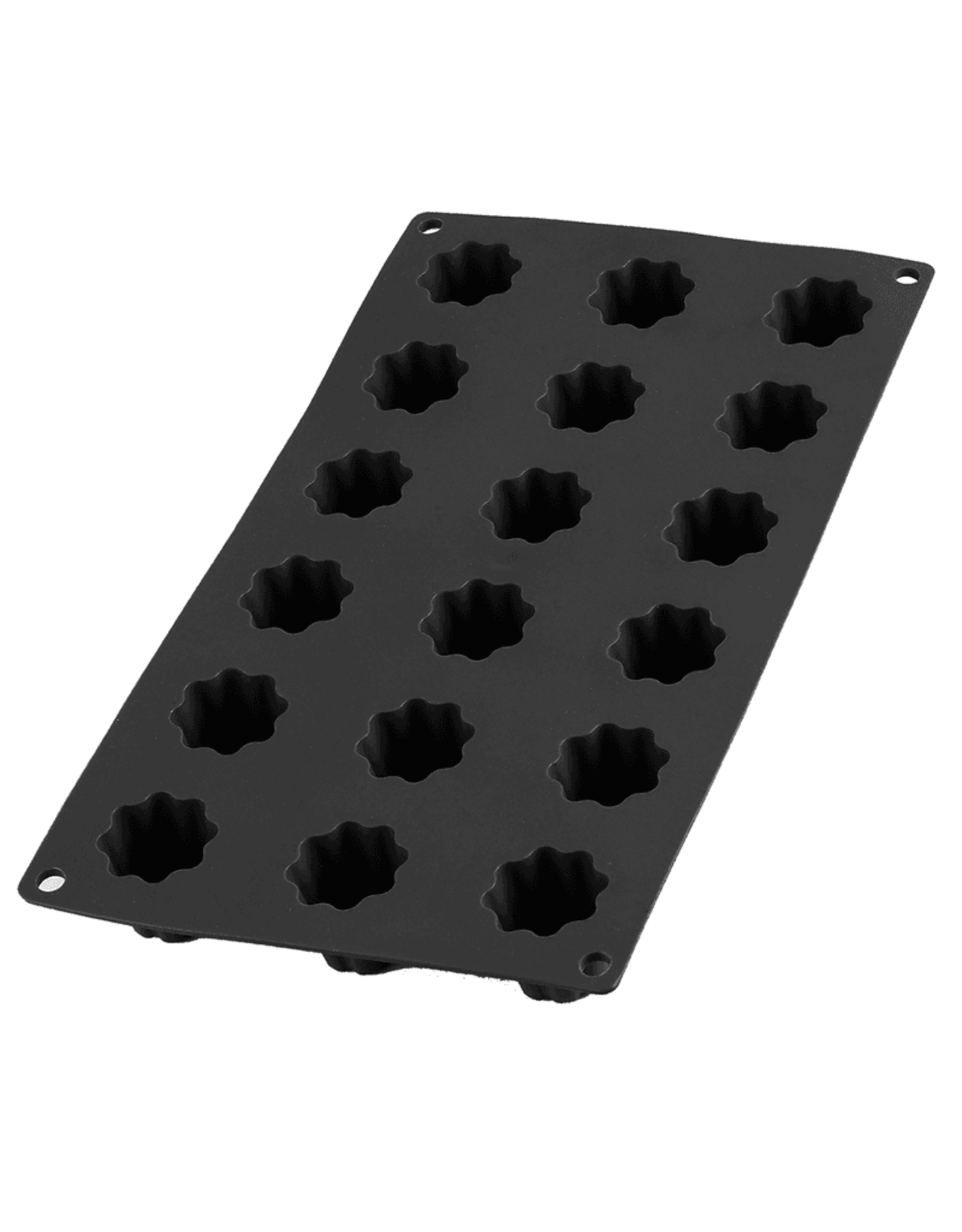 Lékué bakvorm uit silicone voor 18 mini cannelés  bordelais zwart Ø 3.2cm H 2.8cm