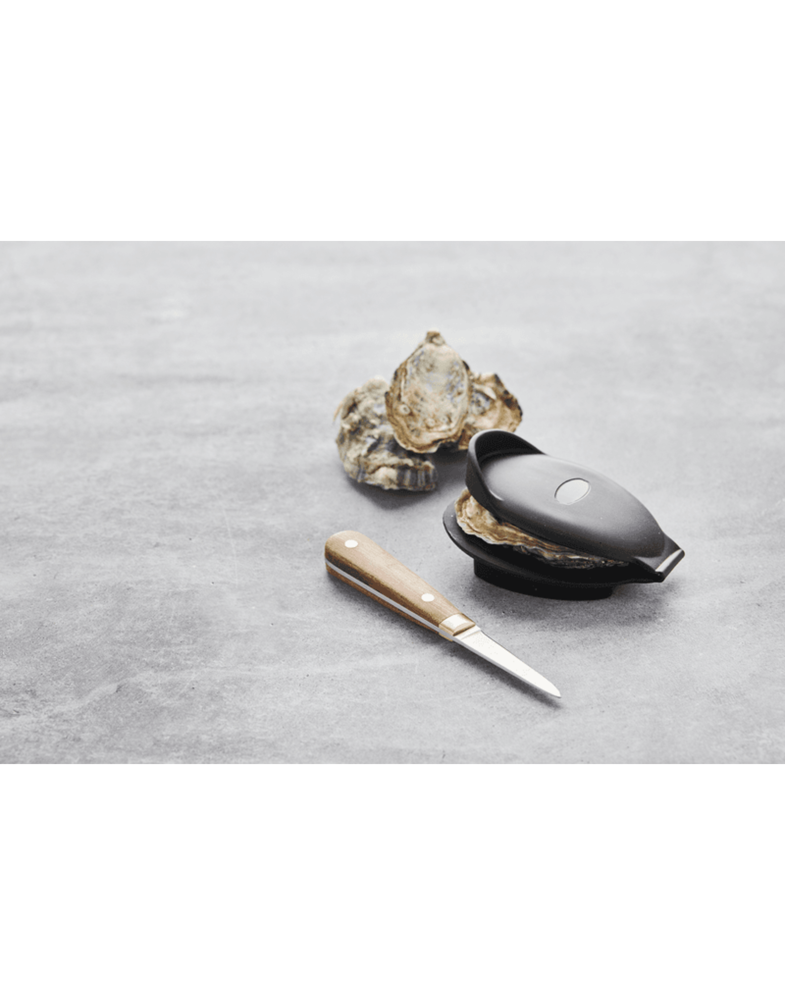 Point-Virgule Oestermes met houder in hout rvs kunststof 2 dlg set