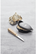 Point-Virgule Oestermes met houder in hout rvs kunststof 2 dlg set