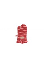 Kinderovenwant Polka dot rood 12x25 cm