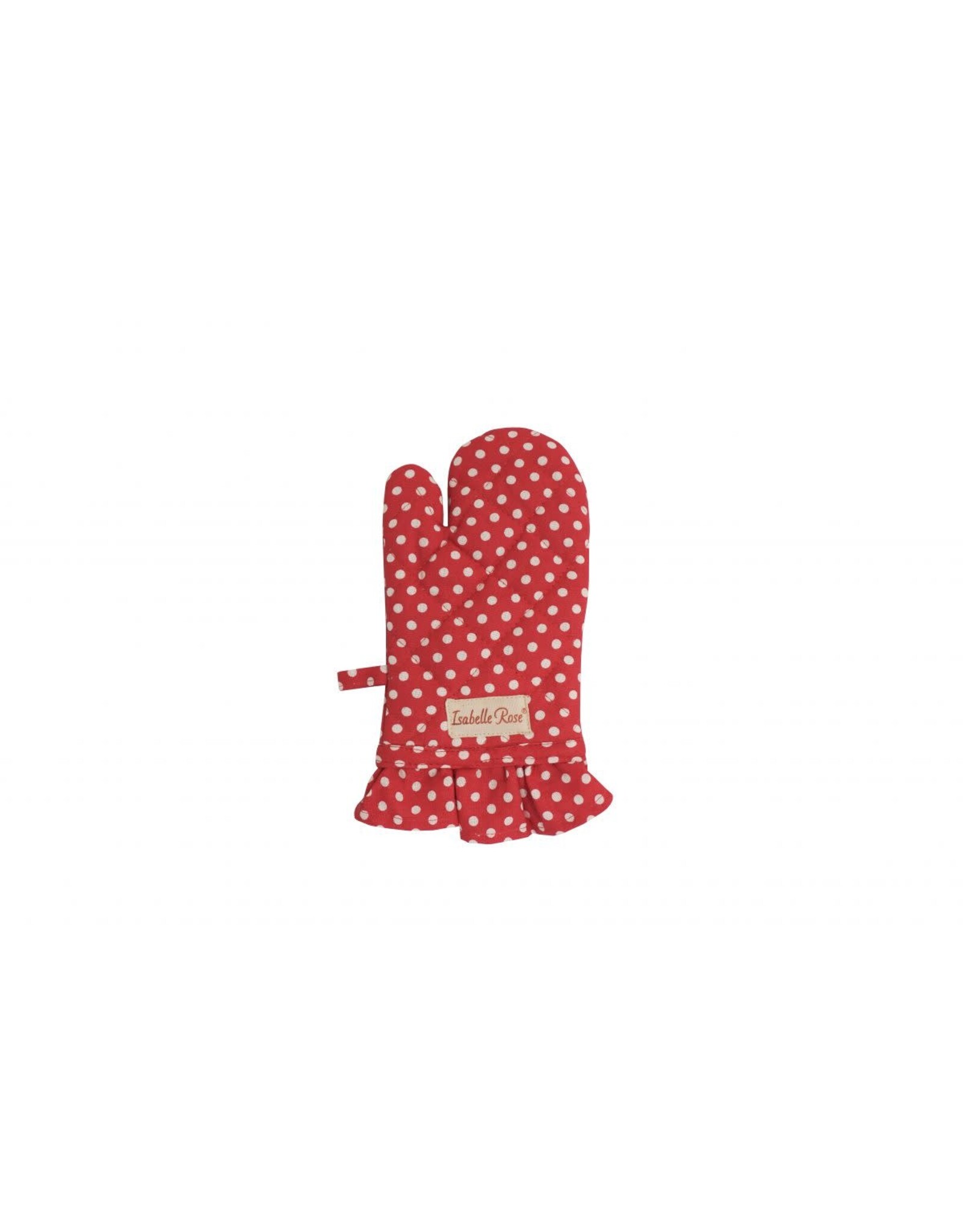 Kinderovenwant Polka dot rood 12x25 cm