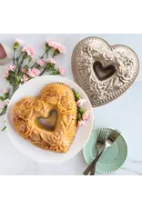 Nordic Ware TOFFEE Floral heart bundt pan