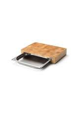 CONTINENTA Snijplank kopshout met rvs lade 39x27x6,5cm (rubberwood)