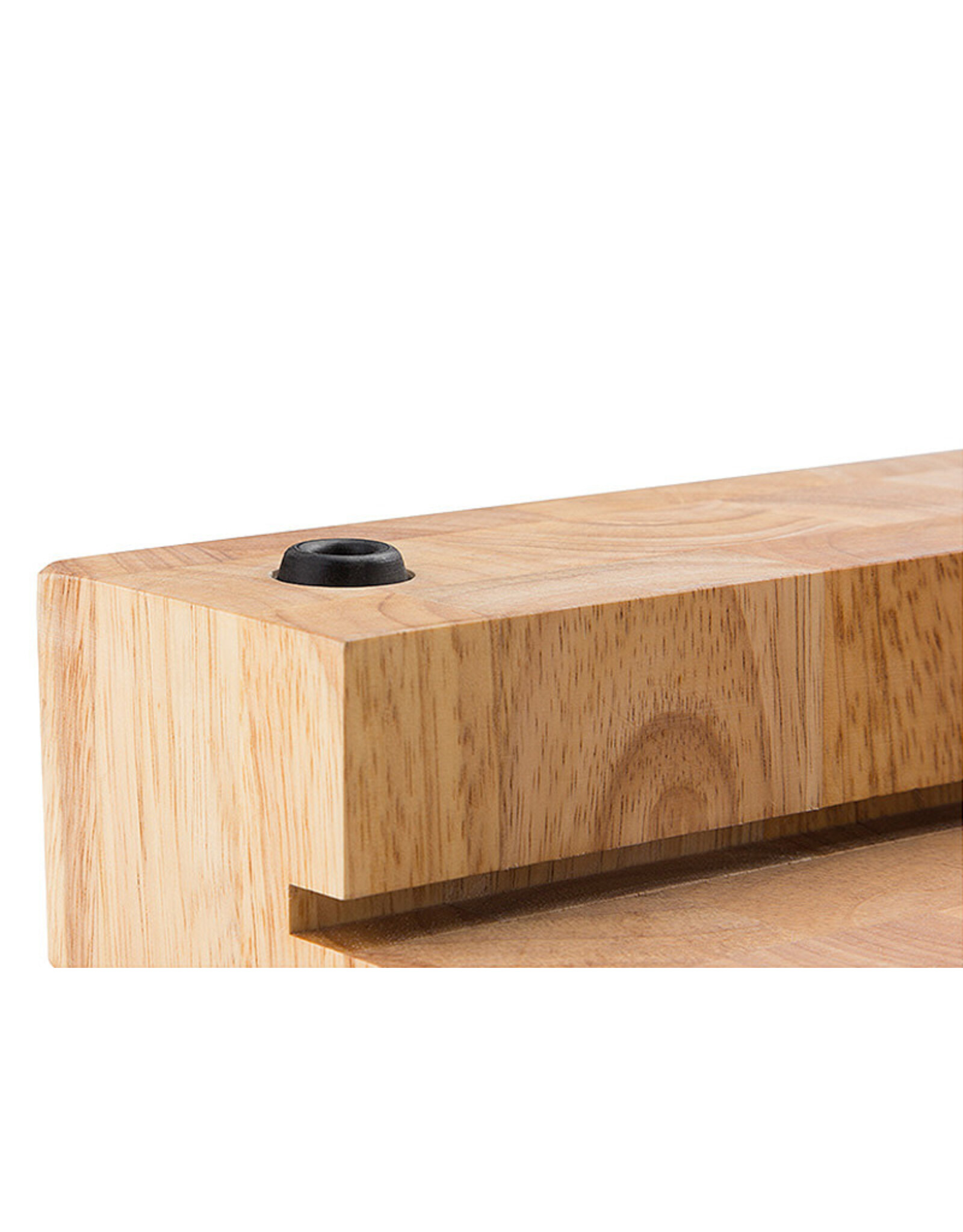 CONTINENTA Snijplank kopshout met rvs lade 39x27x6,5cm (rubberwood)