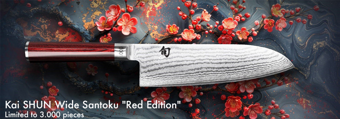 Kai SHUN Wide Santoku 19 cm "Red Edition" Limited to 3.000 pieces