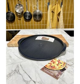Emile Henry Pizzasteen Ø 40 cm – Geribbeld – Zwart | Van €81,25 voor €47,95