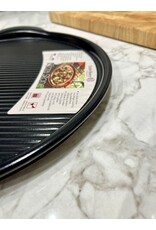 Emile Henry Pizzasteen Ø 40 cm – Geribbeld – Zwart | Van €81,25 voor €47,95