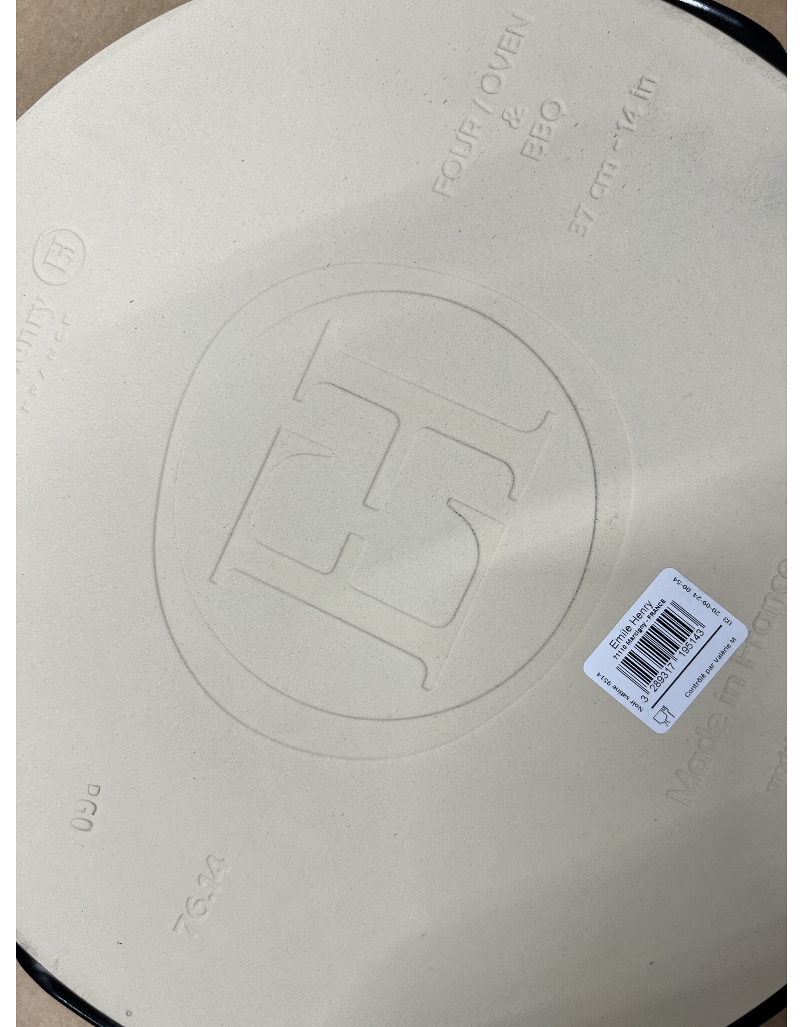Emile Henry Pizzasteen Ø 40 cm – Geribbeld – Zwart | Van €81,25 voor €47,95