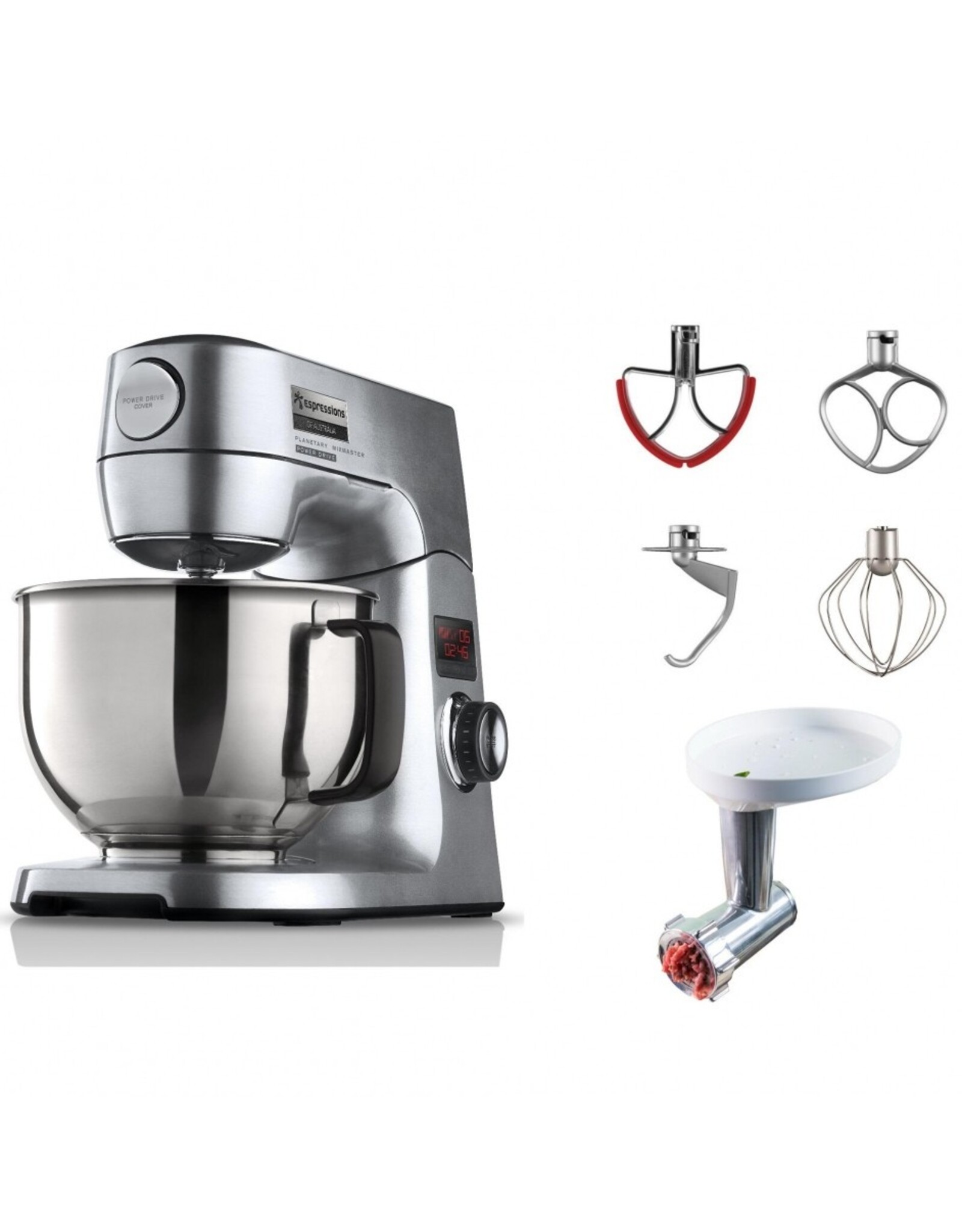 Espressions Combo MixMaster planetarische standmixer 1.200 Watt  inclusief Multi Grinder
