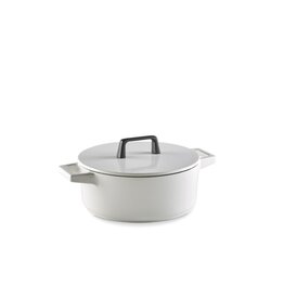Braadpan met deksel "Baron"  gietijzer wit
