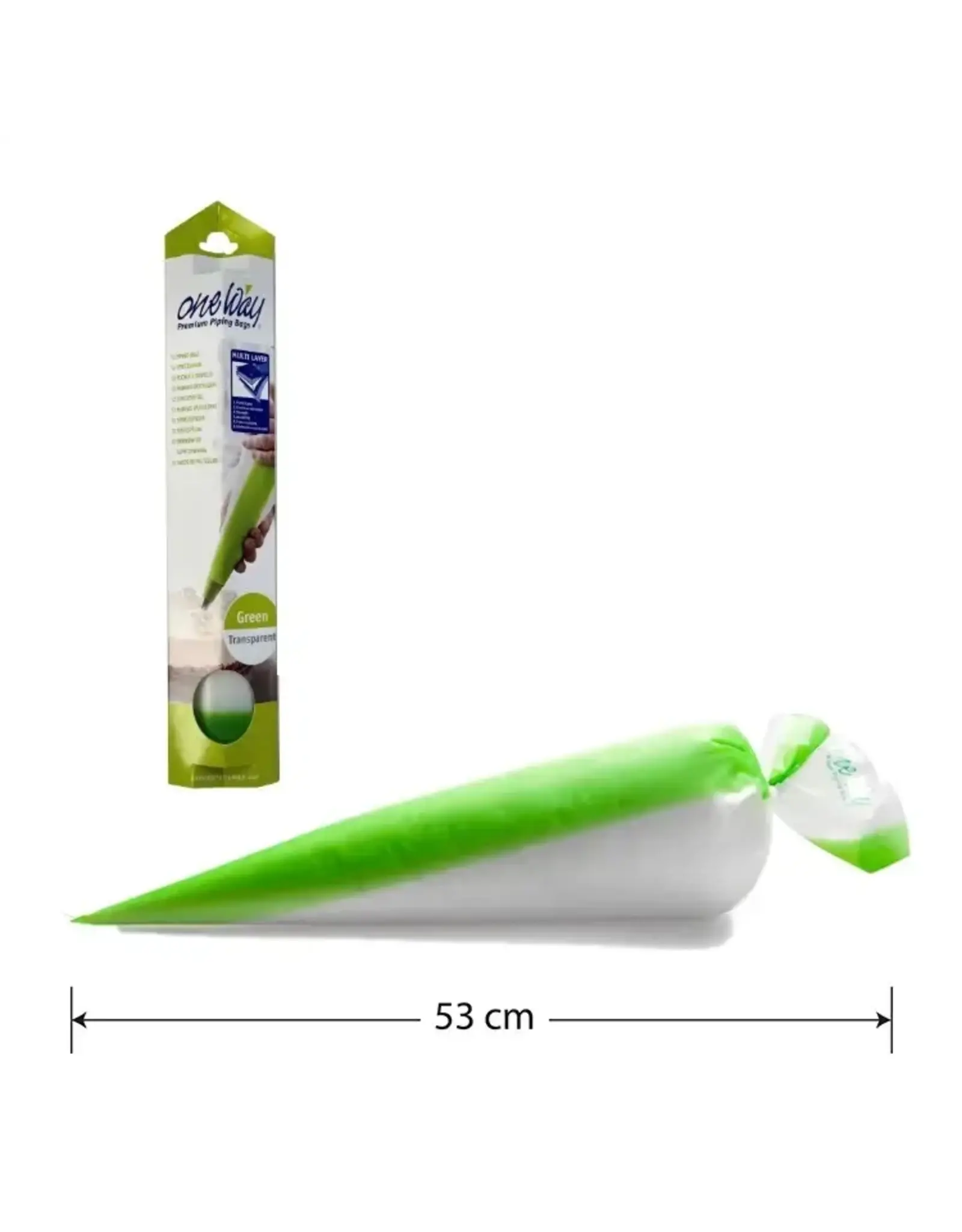 One way Spuitzak Masterline Green/clear - 530x280mm - rol 12 stuks
