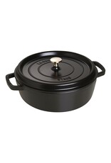 Staub Lage ronde cocotte zwart
