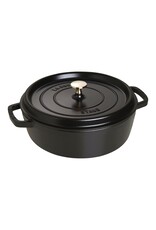 Staub Lage ronde cocotte zwart