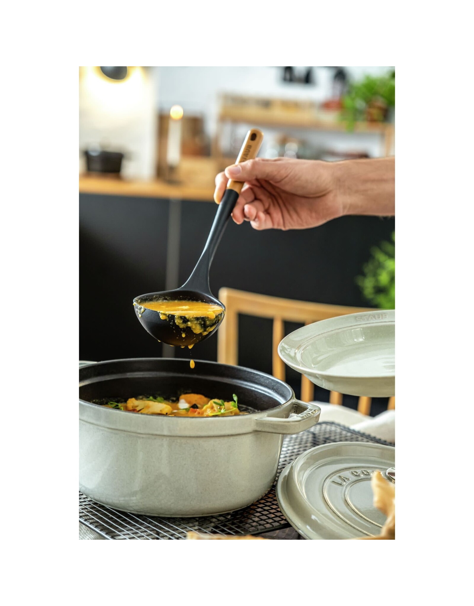 Staub Siliconen keukengerei zwart