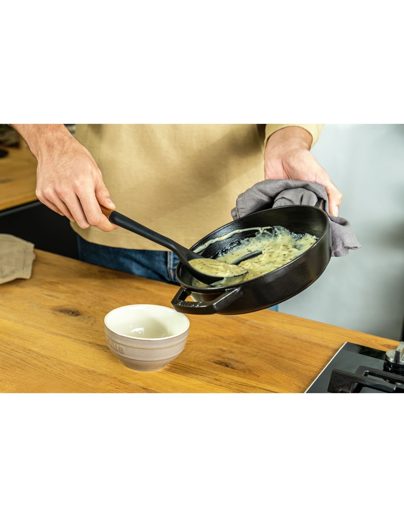 Staub Siliconen keukengerei zwart