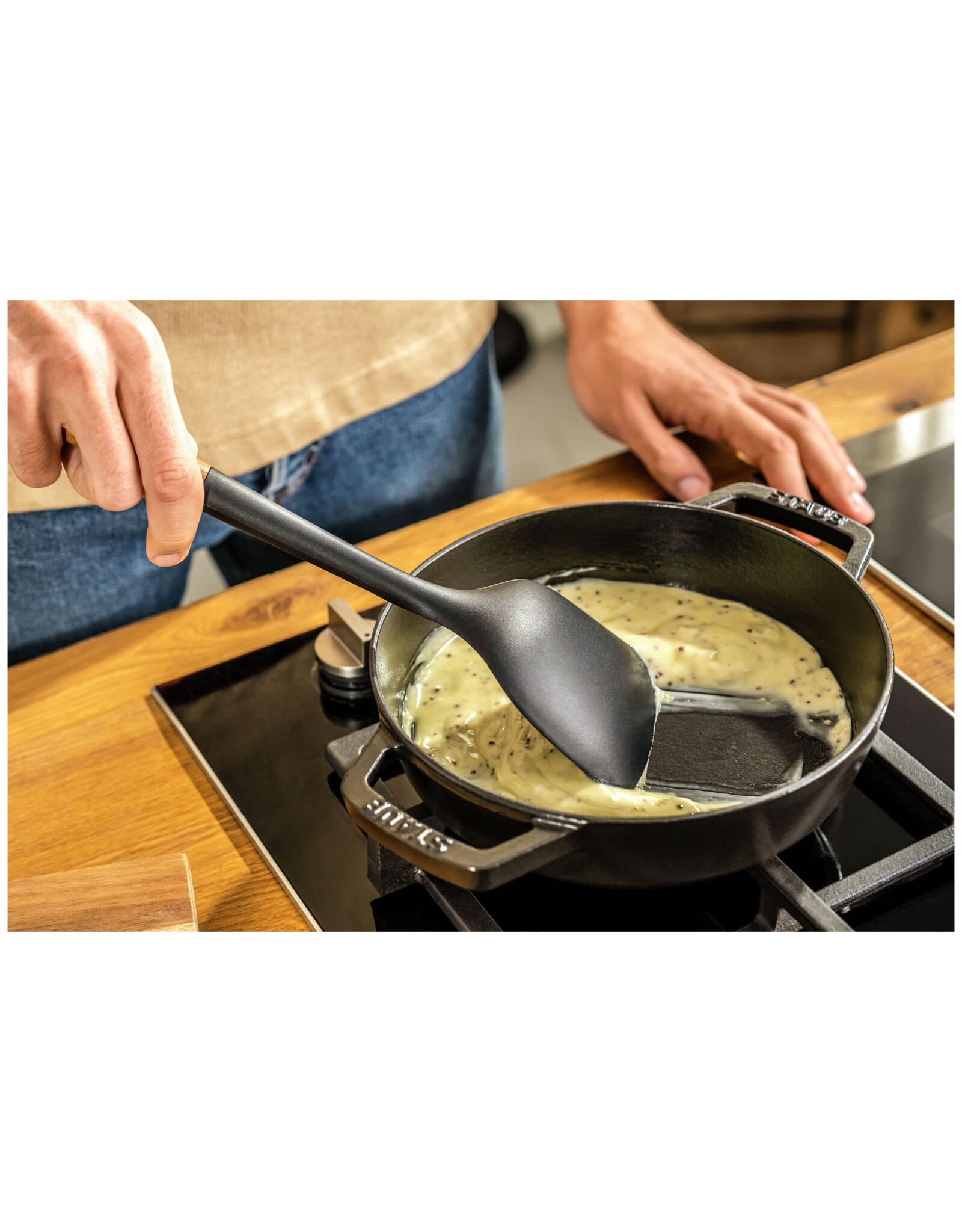 Staub Siliconen keukengerei zwart