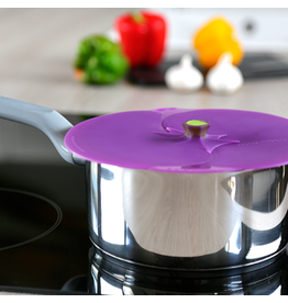 Charles Viancin silicone deksel Aubergine/eggplant 20 cm