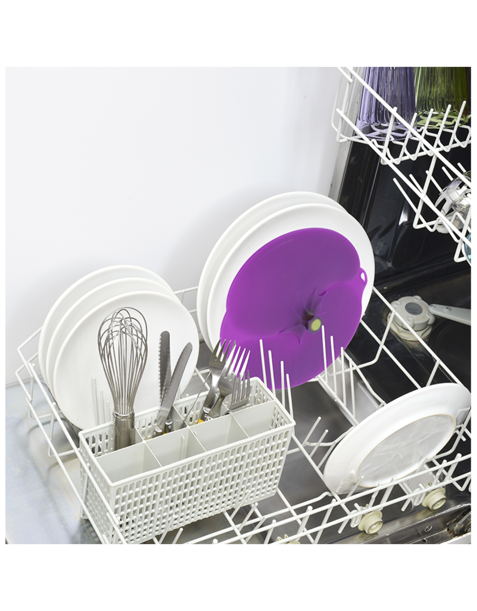 Charles Viancin silicone deksel Aubergine/eggplant 20 cm