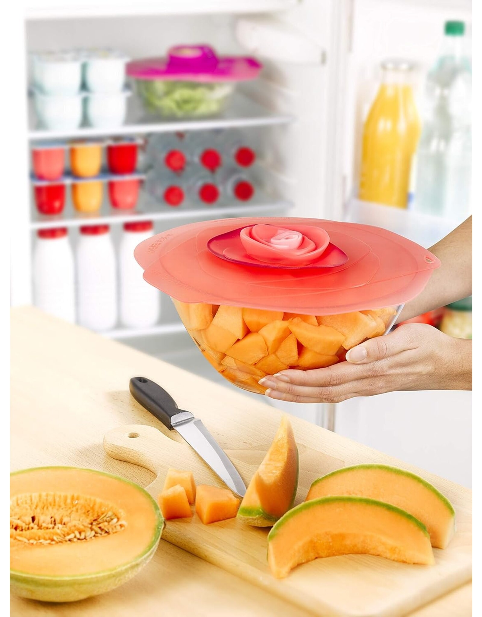 Charles Viancin Siliconen deksel Rose