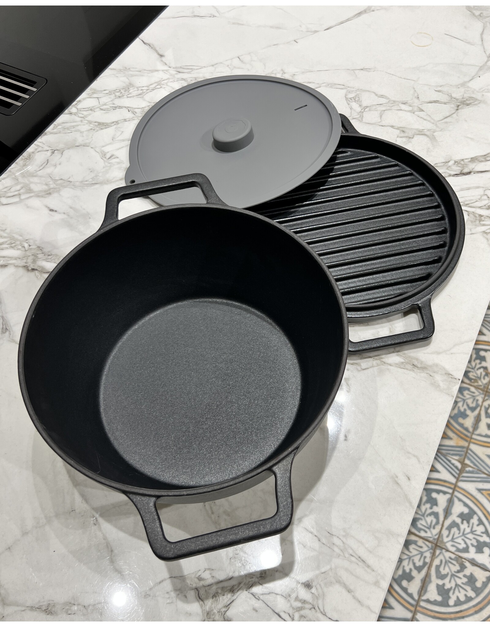 KIM_BO  4-in-1 gietijzeren Dutch Oven