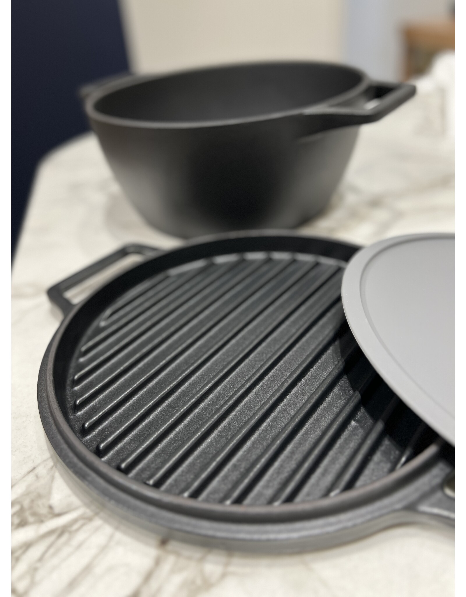 KIM_BO  4-in-1 gietijzeren Dutch Oven