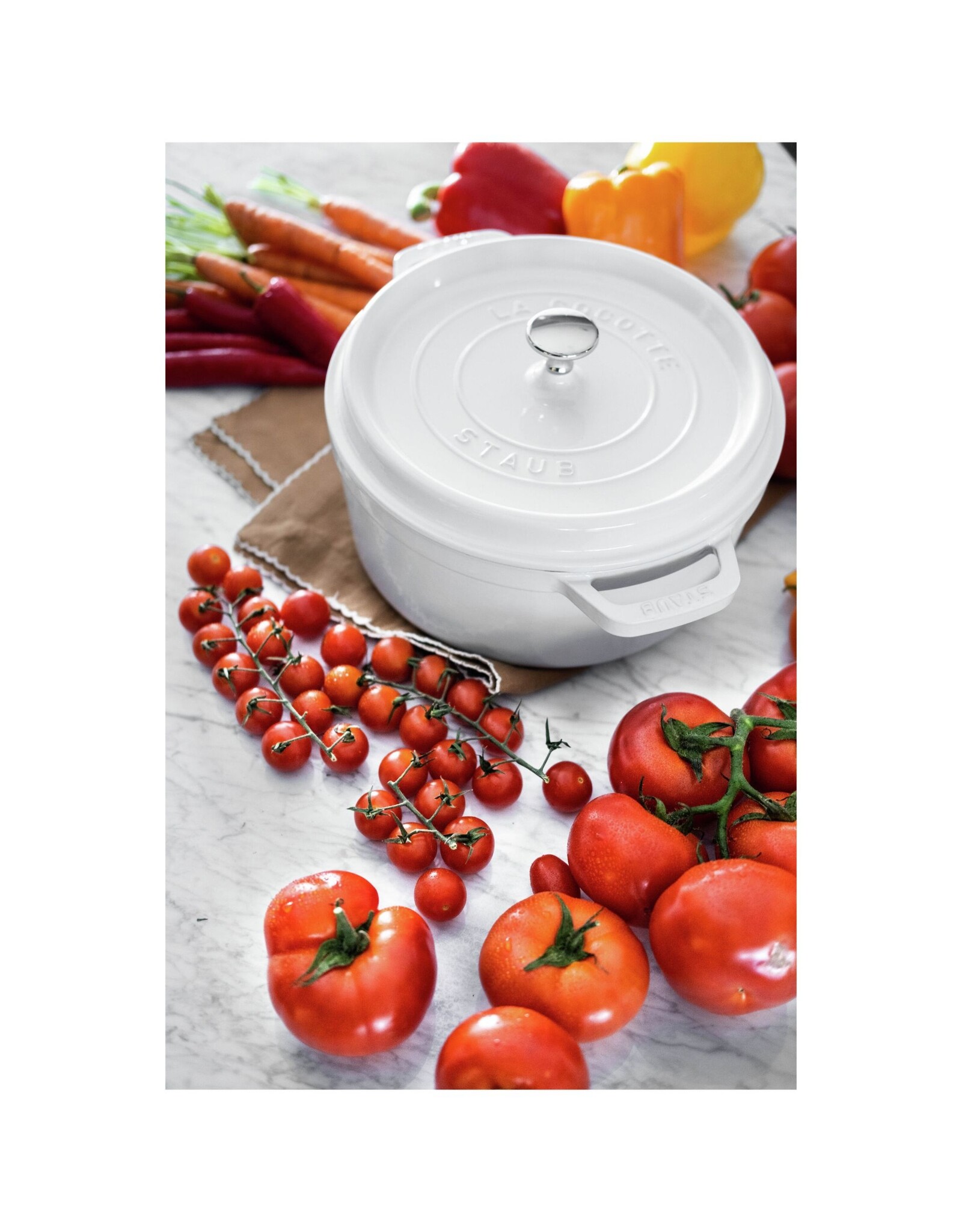 Staub Ronde Cocotte 26 cm - wit