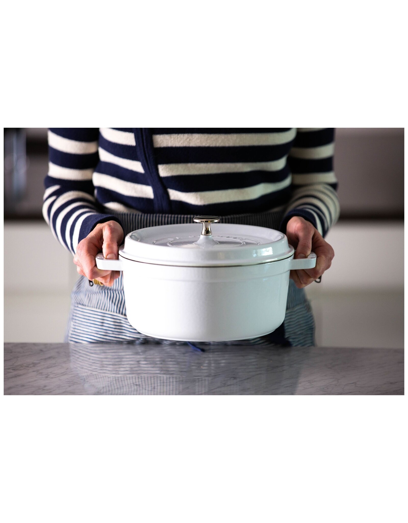 Staub Ronde Cocotte 26 cm - wit