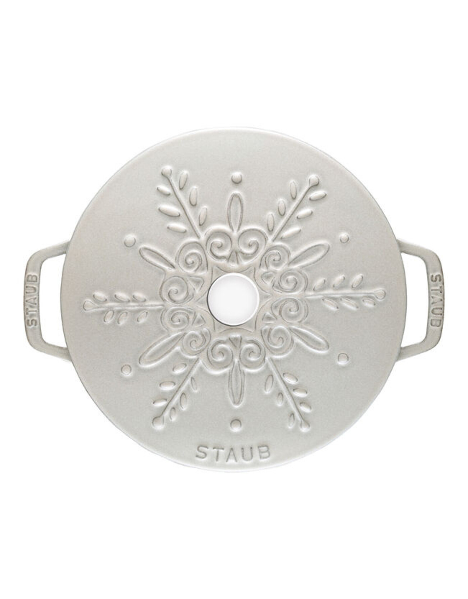 Staub Braadpan Snowflake 24 cm - white truffle 3,6 l