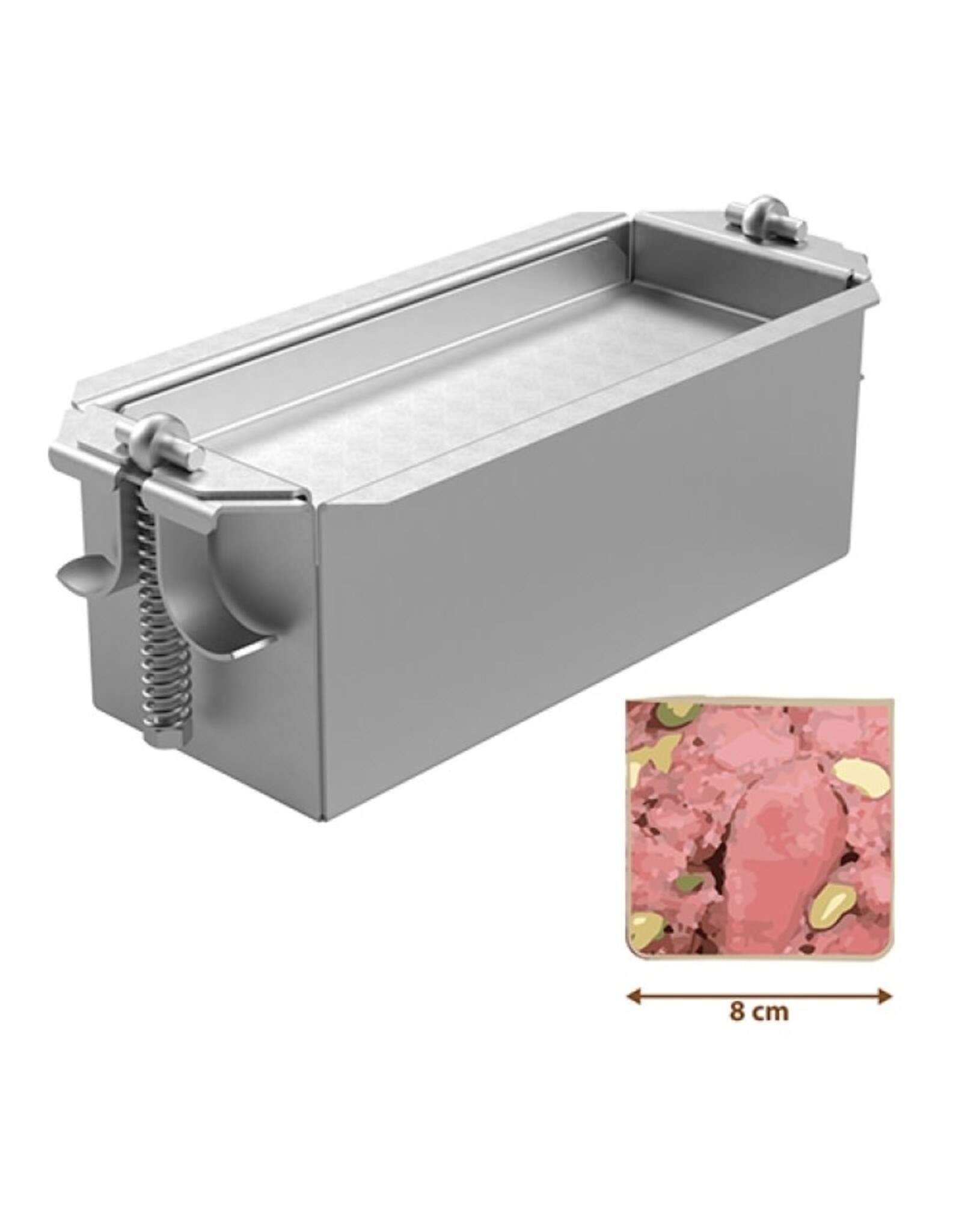 patévorm 8,0(H)x20x8,0cm rvs