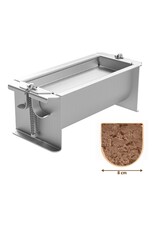 patévorm 8,0(H)x20x8,0cm rvs half rond