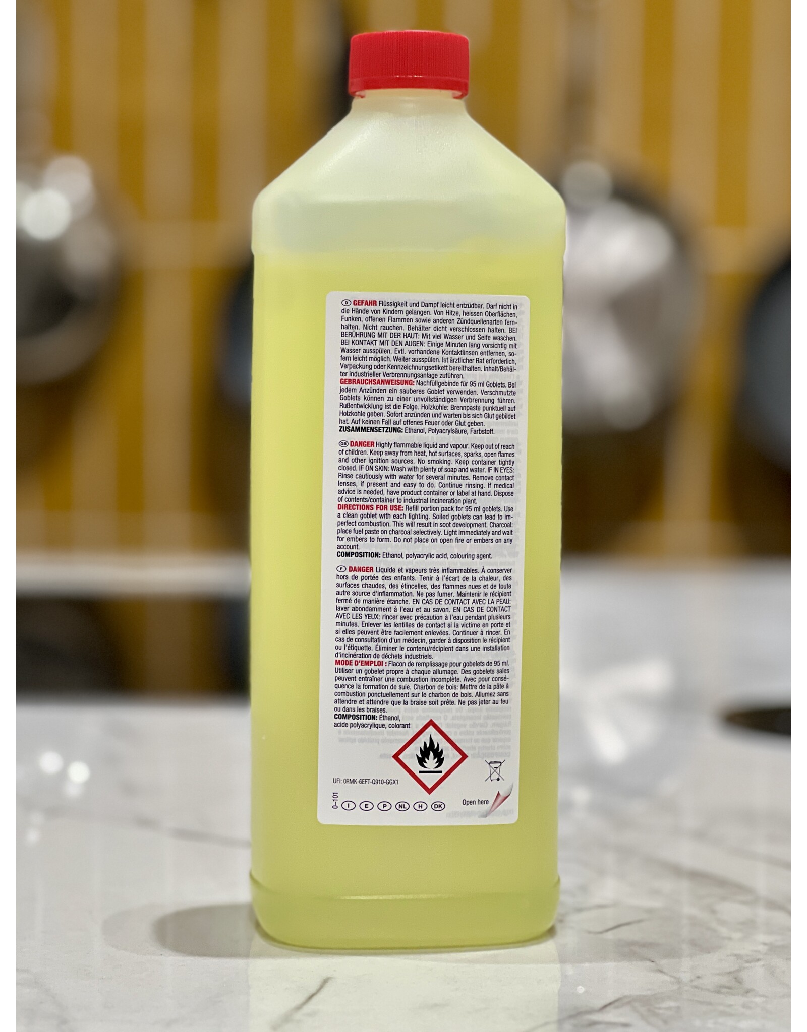 Pyrogel brandpasta fles 1L