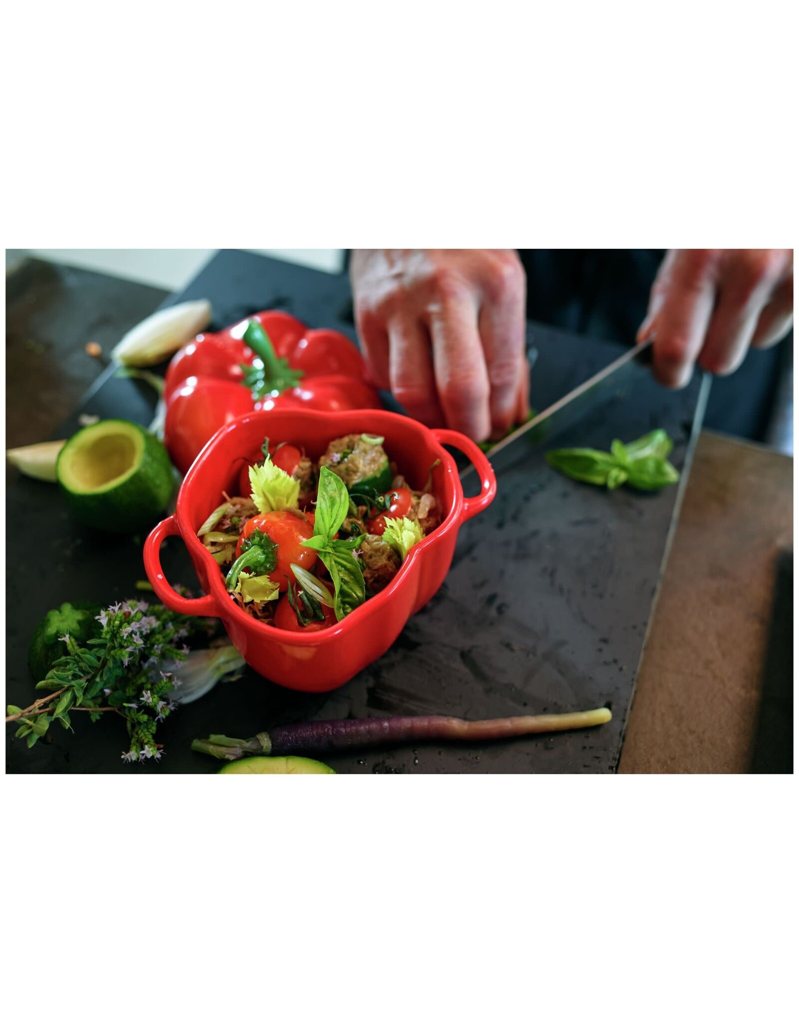 Staub COCOTTE  PAPRIKA  ORANJE-ROOD 11 CM / 450 ML