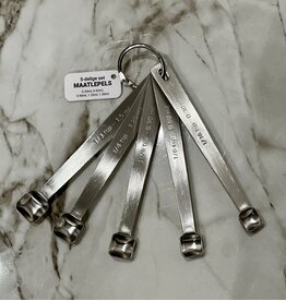 Maatlepels 5 delige set tsp;1/16, 1/8, 3/16, 1/4, 1/3