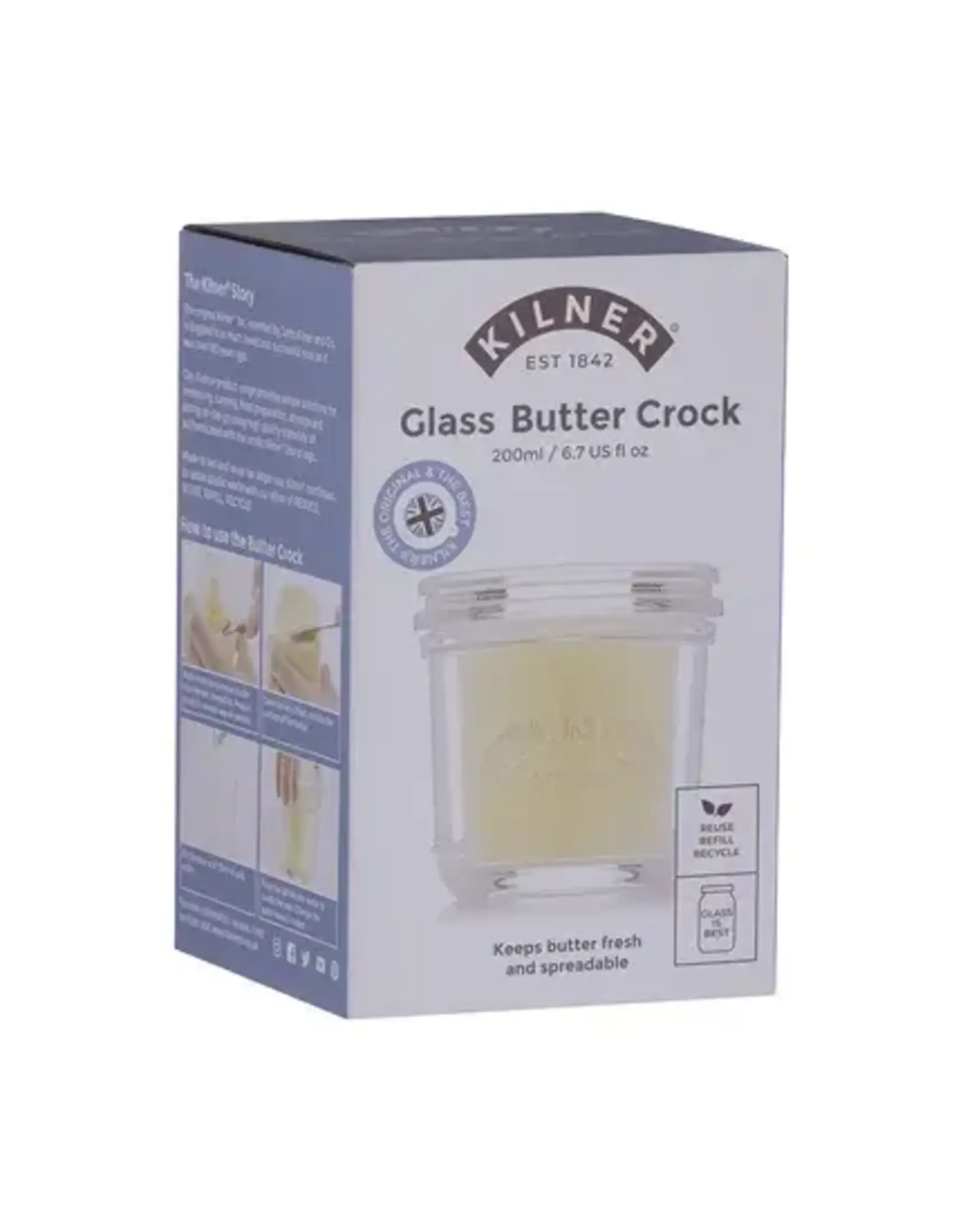 Kilner BOTERBEL UIT GLAS 200 ML