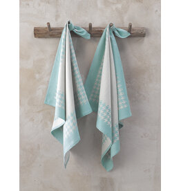 De Witte Lietear Theedoek 65x70 "Pied de poule"